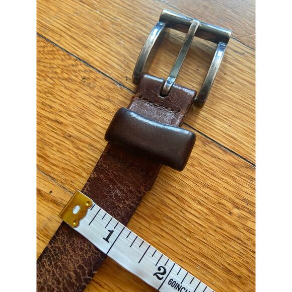 BACHRACH Brown Seriously Distressed Leather Belt Mens sz 40/42 - Picture 8 of 11